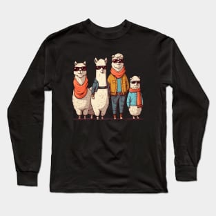 Alpaca Family Road Trip Long Sleeve T-Shirt